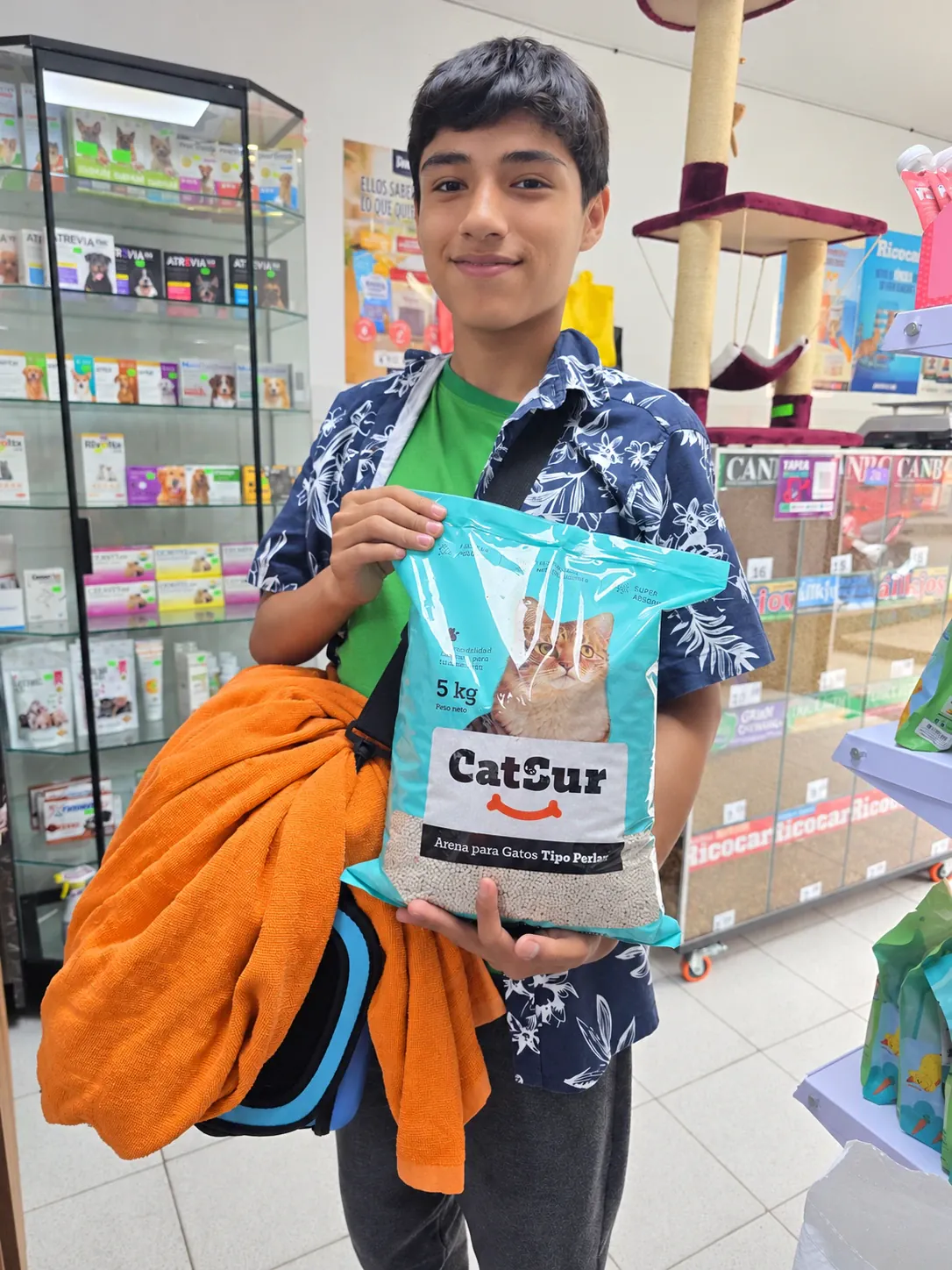 Cliente con arena CatSur